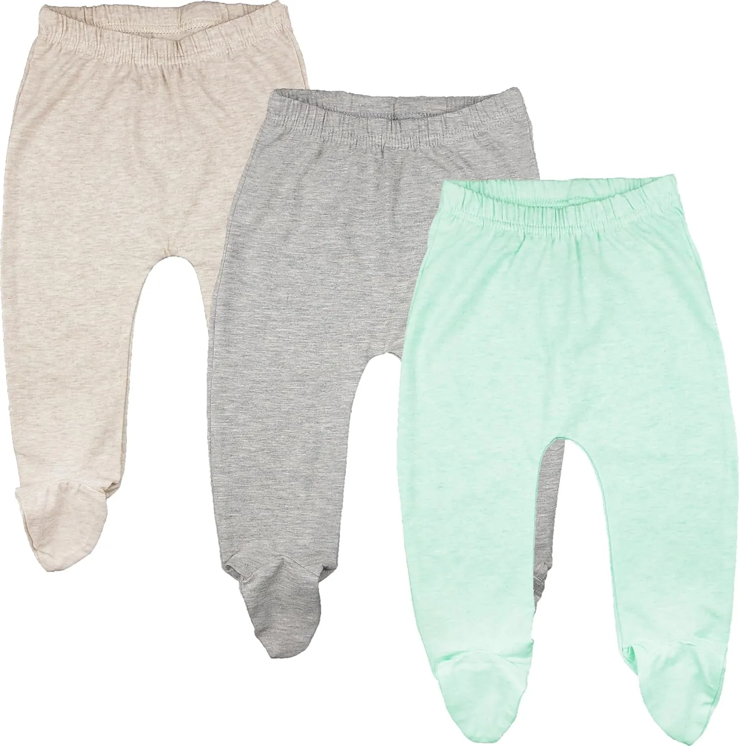 123 Bear Baby Soft Cotton Spandex Pants with Feet