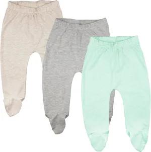 123 Bear Baby Soft Cotton Spandex Pants with Feet