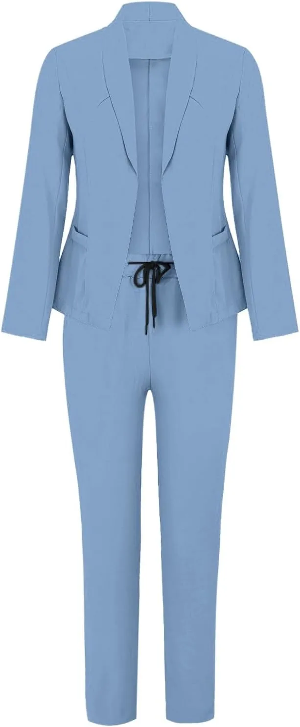 2 Piece Sets for Women Plus Size Women Business Casual Sets Two Piece Outfits Office Work Wear Office Dress Blazer