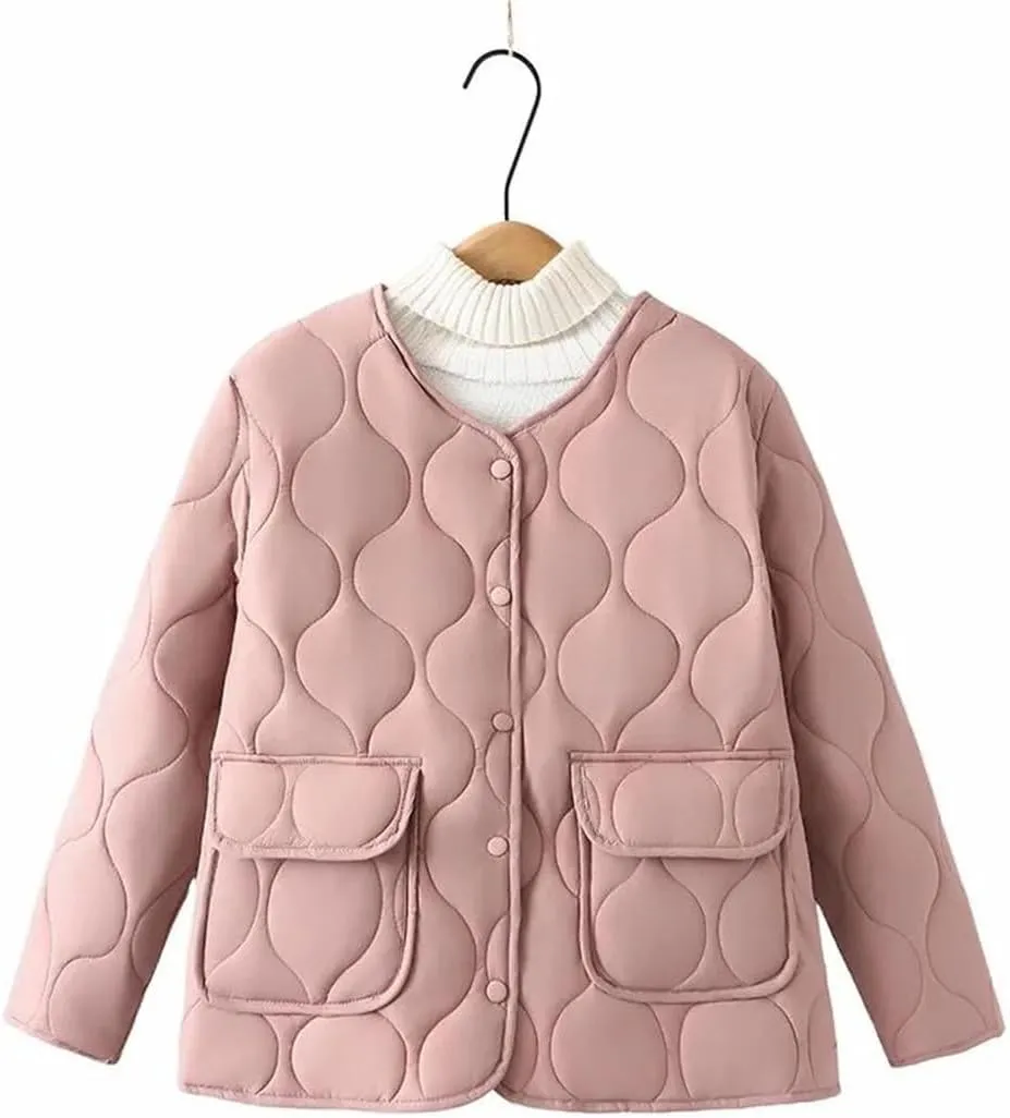 Alloaone Women Parka Loose Thin Gourd Shaped Quilted Cotton-Padded Coat
