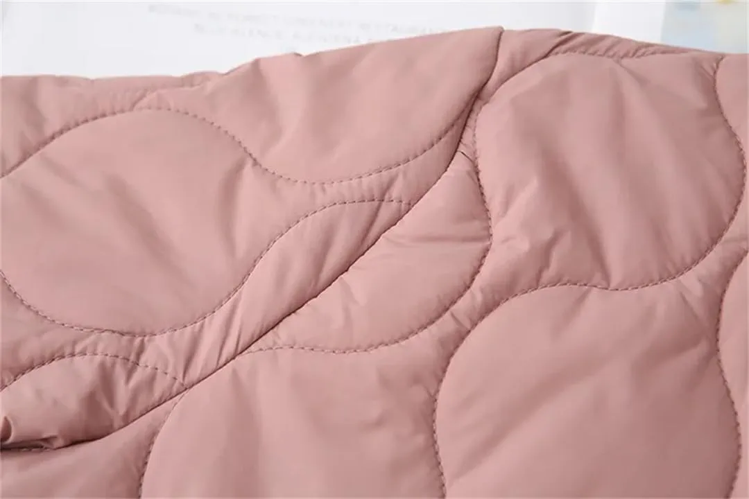 Alloaone Women Parka Loose Thin Gourd Shaped Quilted Cotton-Padded Coat