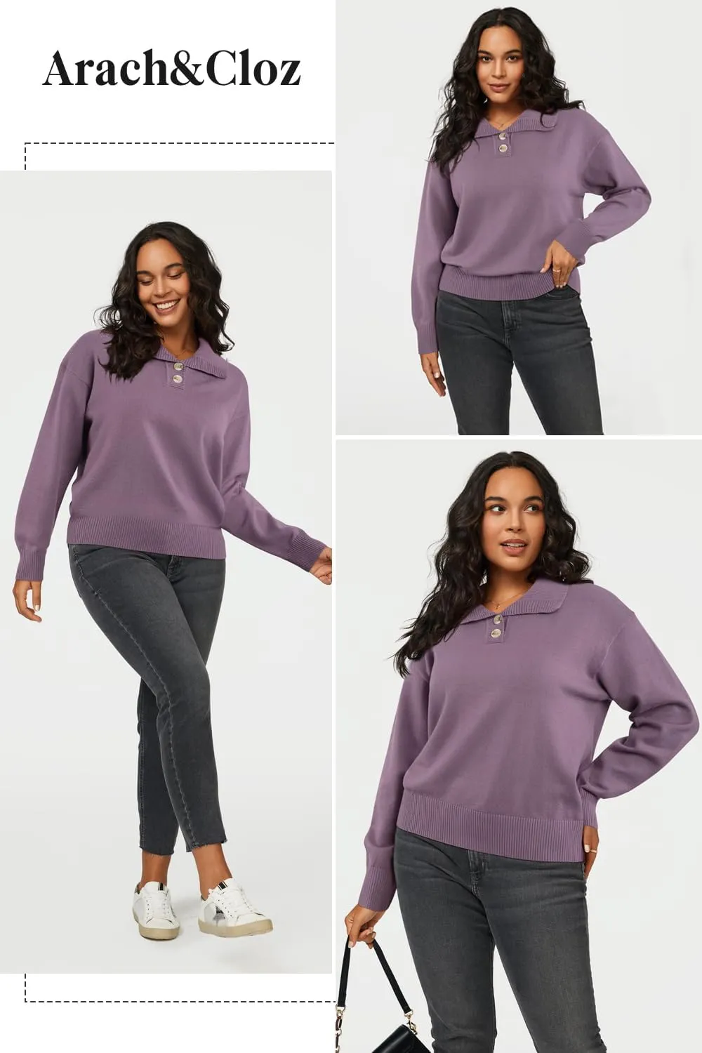 Arach&Cloz Womens Swaters 2024 Fall Fashion Outfits Long Sleeve Crewneck Knit Tops Ruffle Casual T-Shirts Cute Tees Blouses