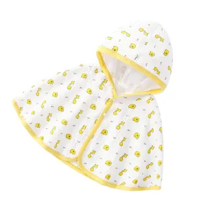 Baby Cape Cloak, Summer Breathable Hooded Blister Crepe Sun Baby Cloak Jackets for Toddlers Jackets and Coats (M Length 13in)