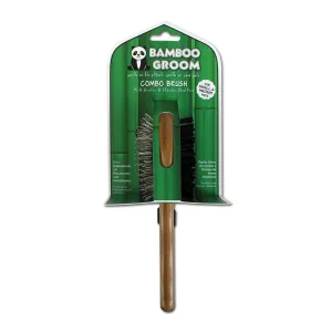 Bamboo Groom Combo Brush with Bristles and Pins Small/Medium