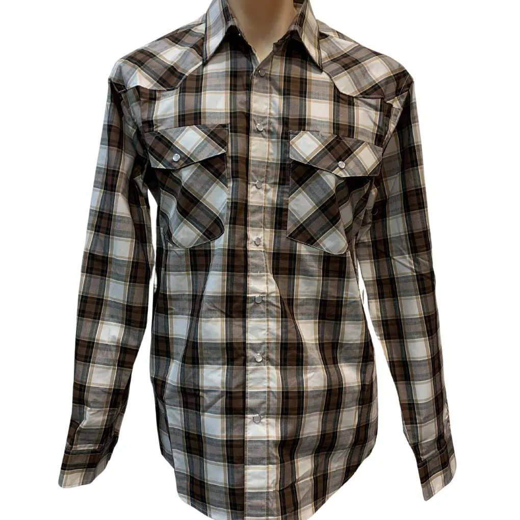 Bisley Mens BS70345 Western Plaid Shirt