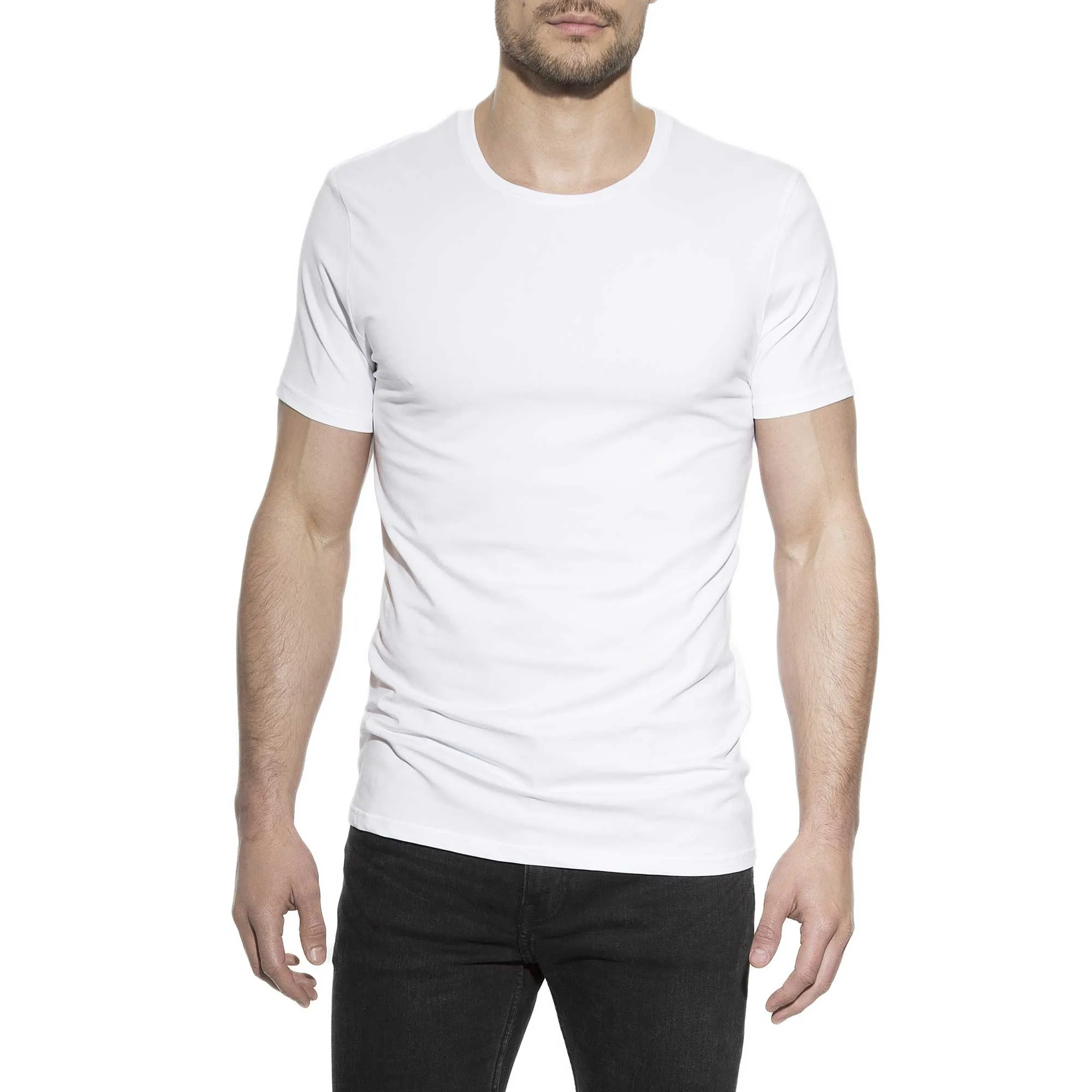 Bread & Boxers 94% Organic Cotton Crew Neck - White