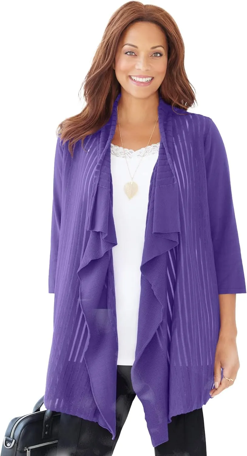 Catherines Women's Plus Size Lovely Layers Drape Cardigan