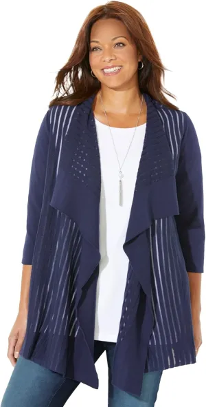 Catherines Women's Plus Size Lovely Layers Drape Cardigan