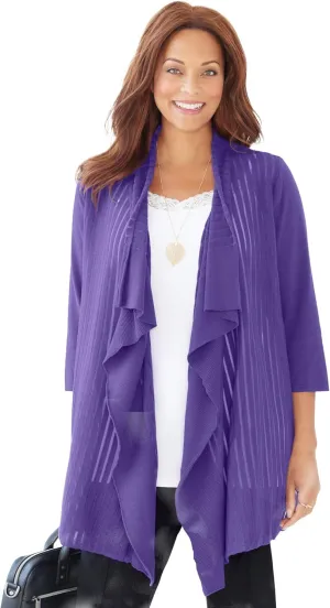 Catherines Women's Plus Size Lovely Layers Drape Cardigan