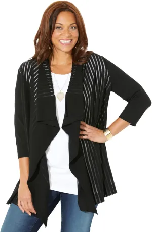 Catherines Women's Plus Size Lovely Layers Drape Cardigan
