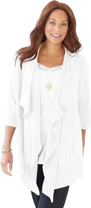 Catherines Women's Plus Size Lovely Layers Drape Cardigan