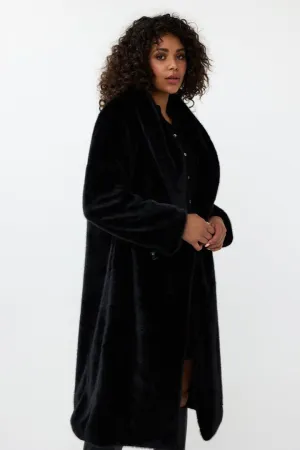 Coat Shawl Collar Fake Fur [000-F2437517]
