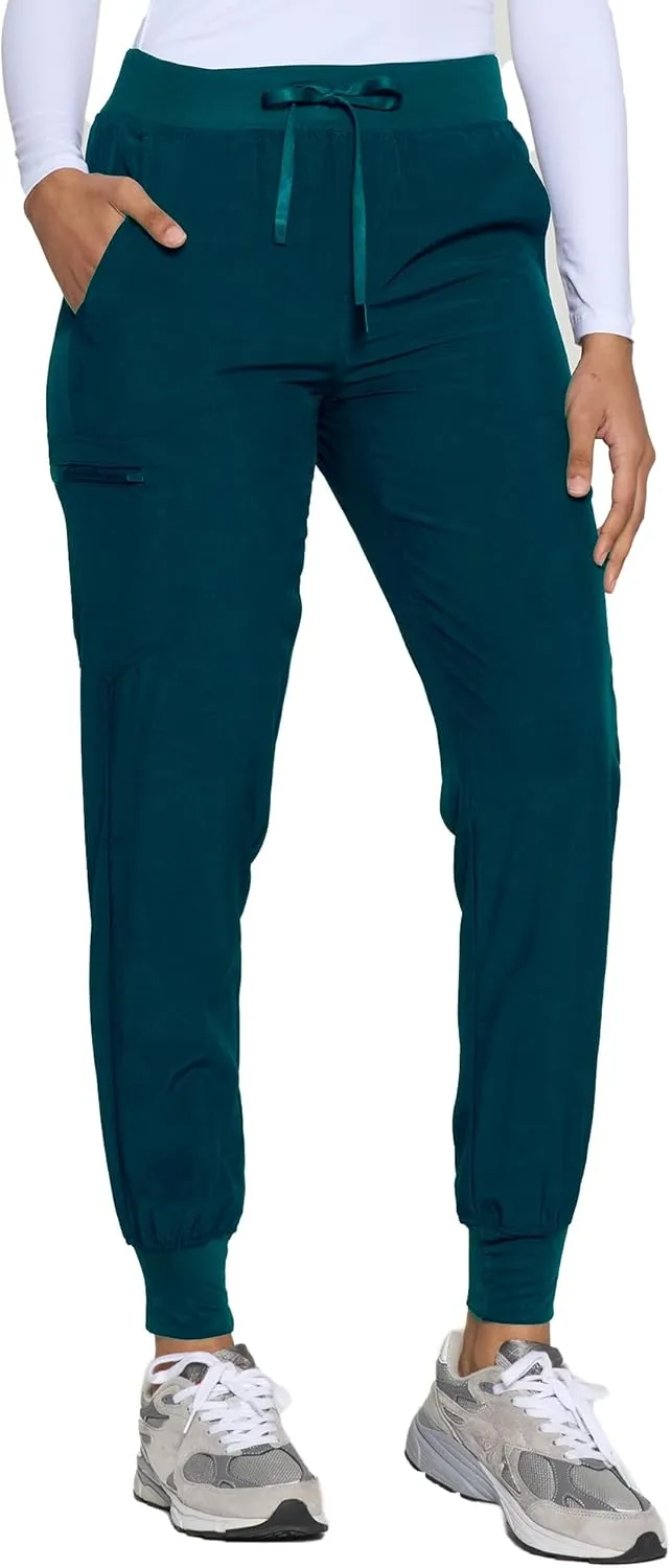 COZYFIT Womens Scrub Pants - Soft Stretch Yoga Style with 5 Pockets, Slim Fit Jogger Scrubs Pants for Women