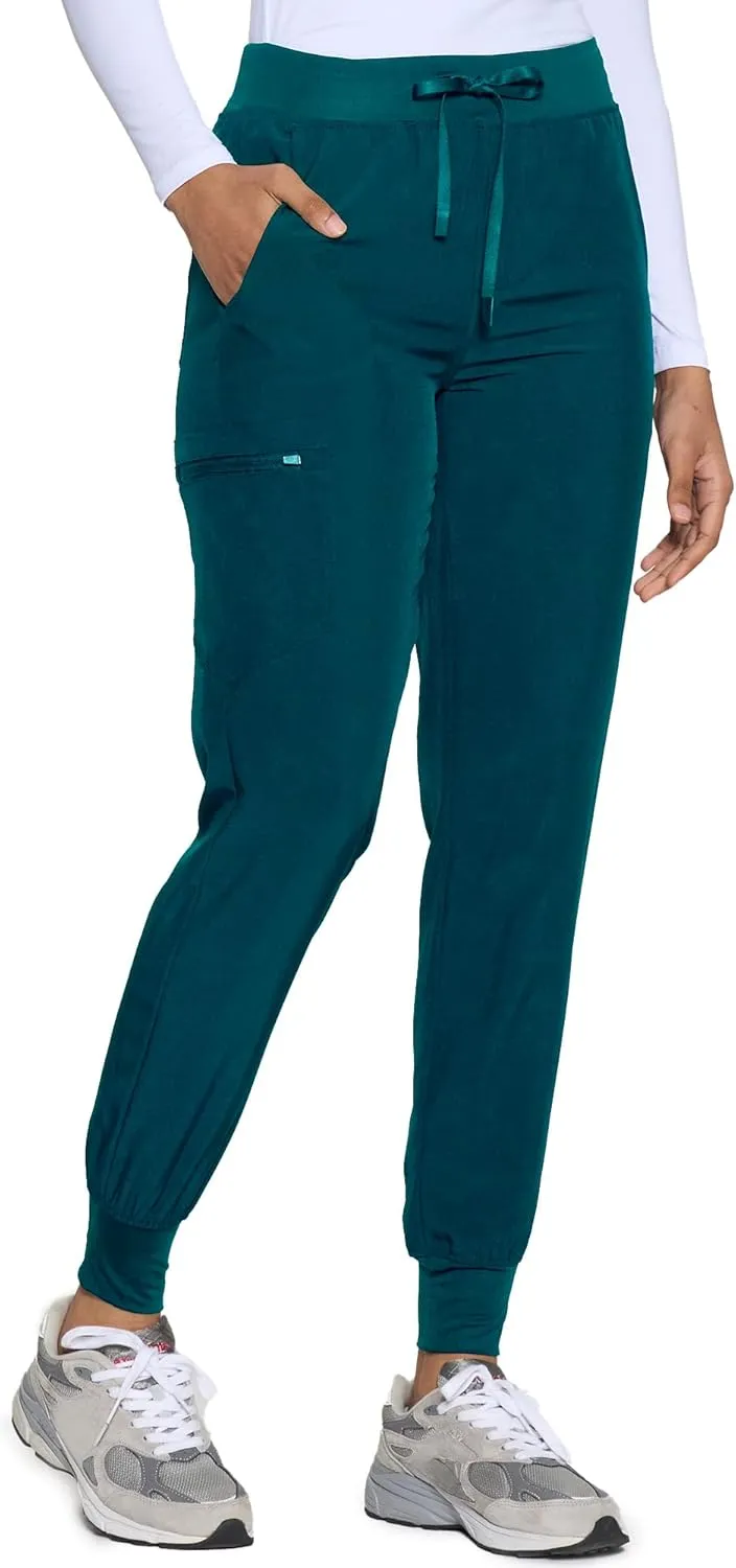 COZYFIT Womens Scrub Pants - Soft Stretch Yoga Style with 5 Pockets, Slim Fit Jogger Scrubs Pants for Women
