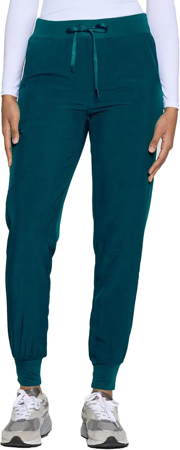 COZYFIT Womens Scrub Pants - Soft Stretch Yoga Style with 5 Pockets, Slim Fit Jogger Scrubs Pants for Women
