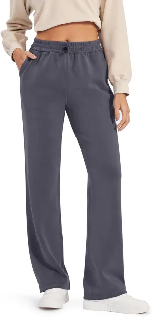 G4Free Smoofit Wide Leg Sweatpants Yoga Pants with Pockets Drawcord Casual Lounge Pants Modal Soft Petite/Regular/Tall