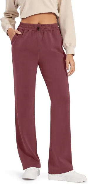 G4Free Smoofit Wide Leg Sweatpants Yoga Pants with Pockets Drawcord Casual Lounge Pants Modal Soft Petite/Regular/Tall