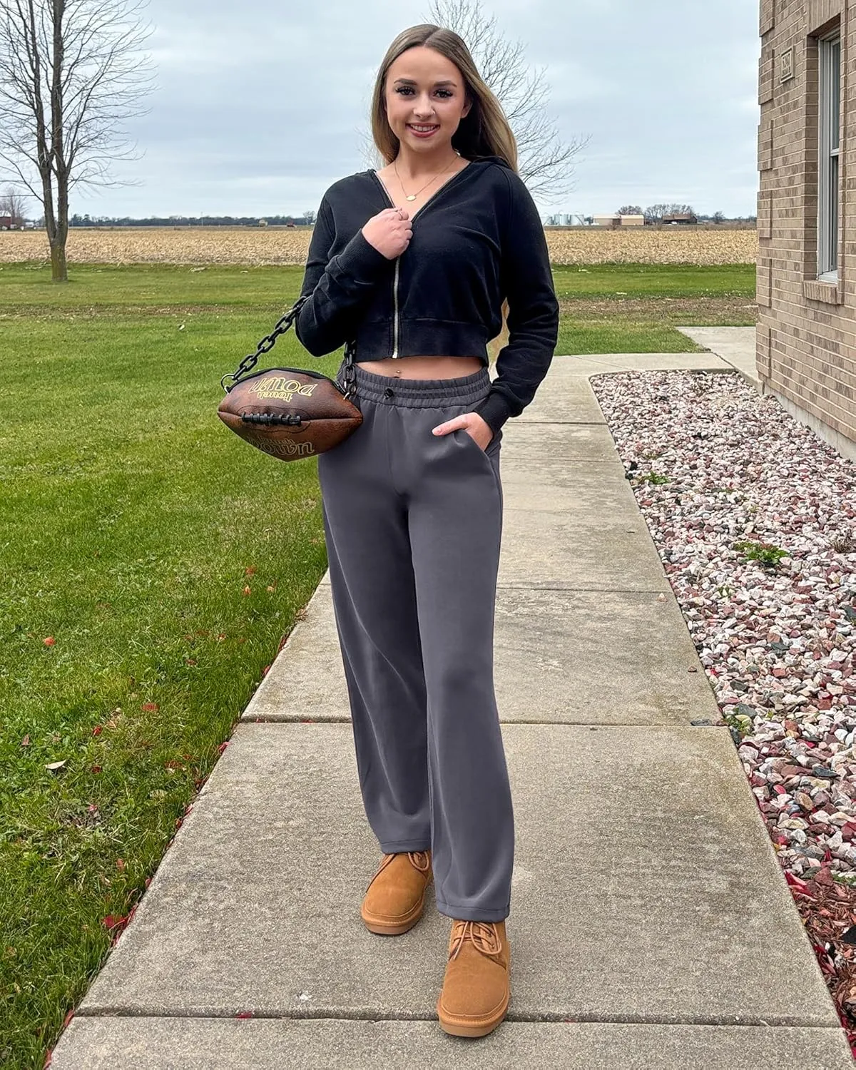 G4Free Smoofit Wide Leg Sweatpants Yoga Pants with Pockets Drawcord Casual Lounge Pants Modal Soft Petite/Regular/Tall