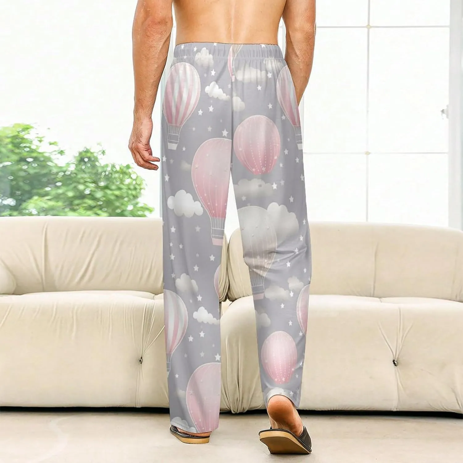 Geometrical Pattern Men's Pajama Pants Lounge Pajamas Bottoms Women's Soft Sleep Pj Pants