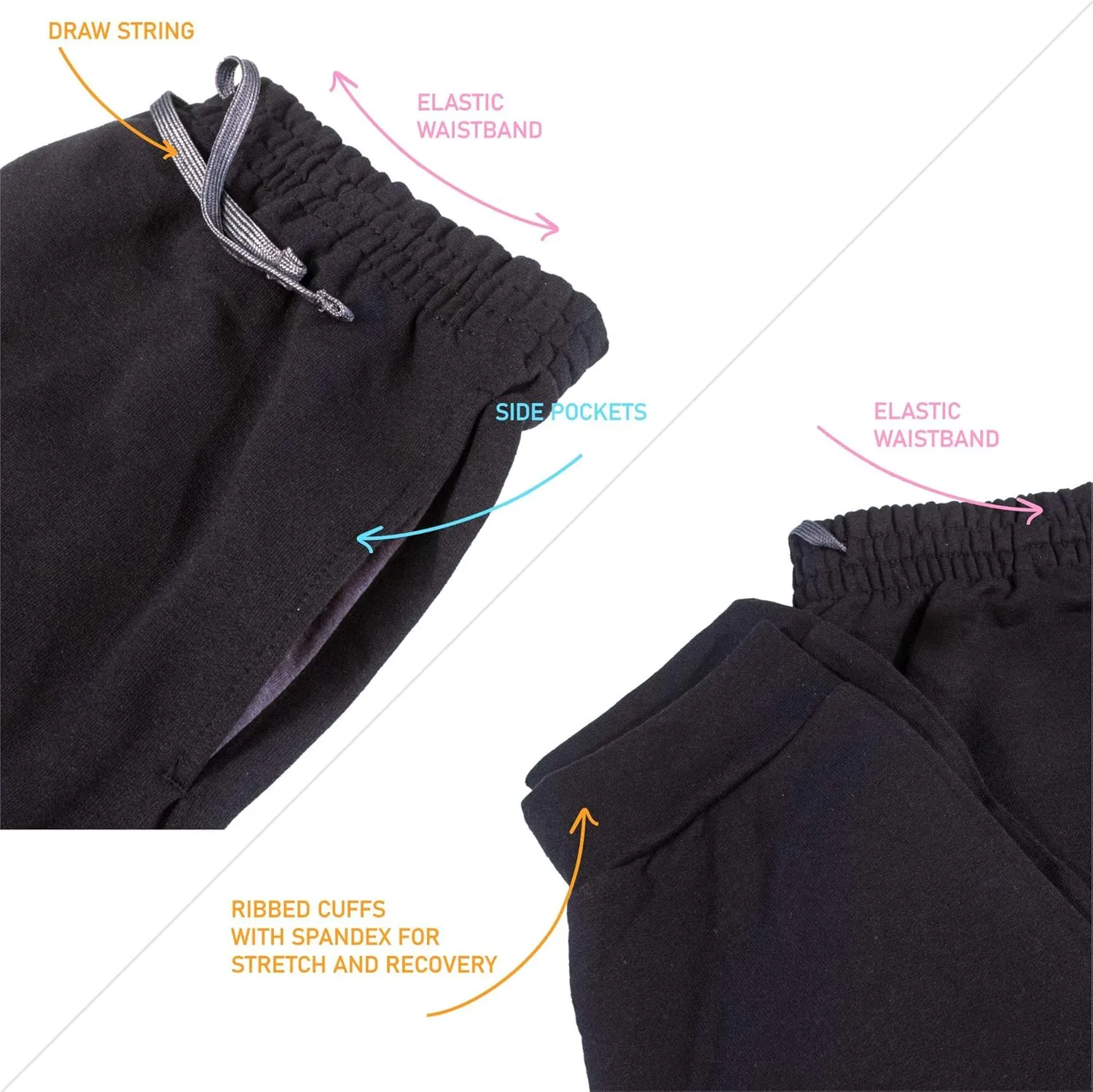 GIMMEDAT Softball Soft Joggers Drawstring Pocket Cuff Pants Sweatpants