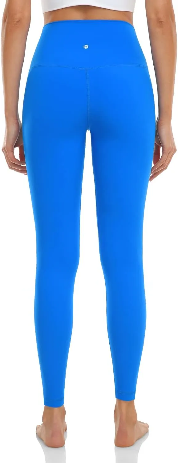 HeyNuts Essential Leggings, High Waisted Compression Workout Soft Pants Athletic Yoga Pants 28"