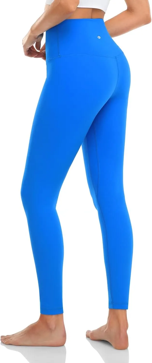 HeyNuts Essential Leggings, High Waisted Compression Workout Soft Pants Athletic Yoga Pants 28"