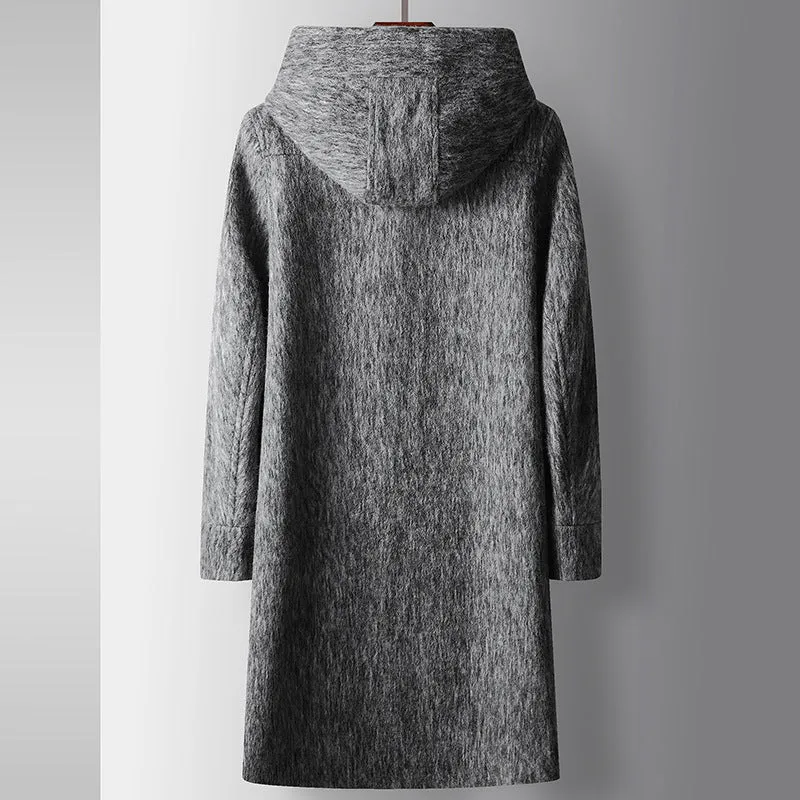 HOODED WOOL COAT
