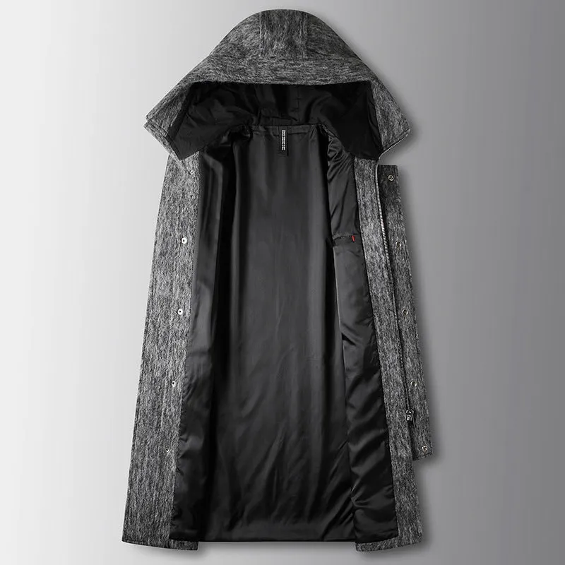 HOODED WOOL COAT