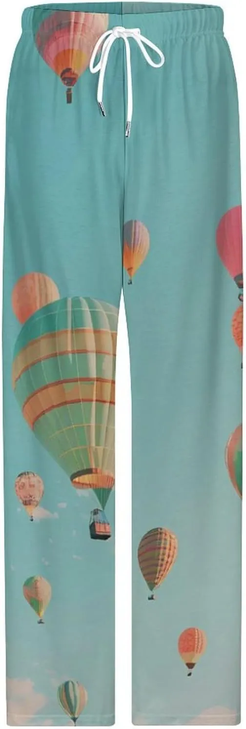 Hot Air Balloon Womens Lounge Pants Soft Pajama Pants Sleepwear Drawstring PJ Bottoms