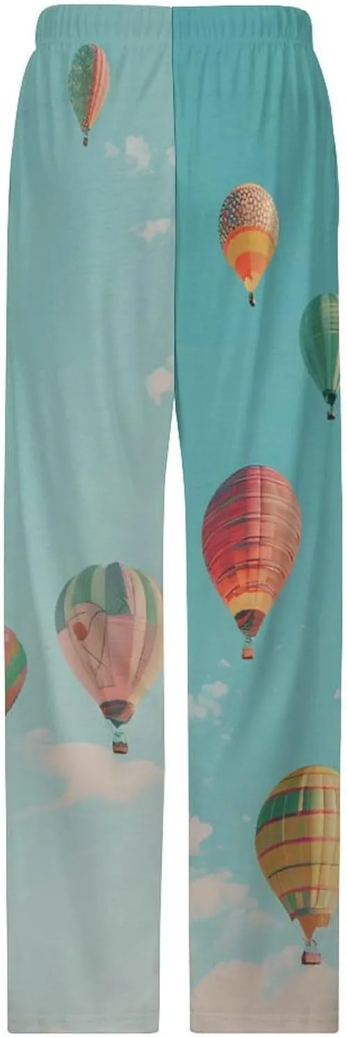 Hot Air Balloon Womens Lounge Pants Soft Pajama Pants Sleepwear Drawstring PJ Bottoms