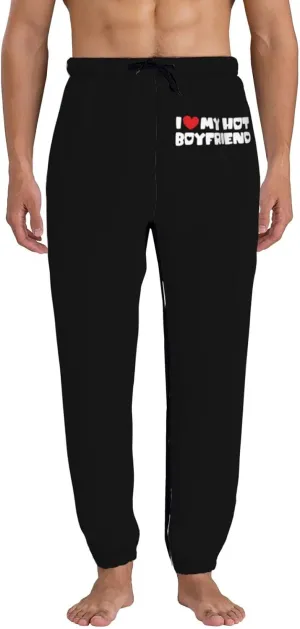 I Love My Hot Boyfriend Sweatpants Men Workout Pants Fashion Soft Joggers Pants