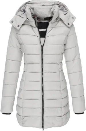 JNKIHAPOT Women's Winter Cotton Coat Medium-Length Slimming Smooths Your Silhouette Padded Jacket Warm Down Coat