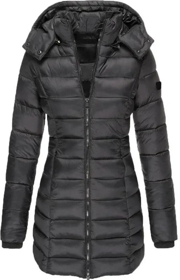 JNKIHAPOT Women's Winter Cotton Coat Medium-Length Slimming Smooths Your Silhouette Padded Jacket Warm Down Coat