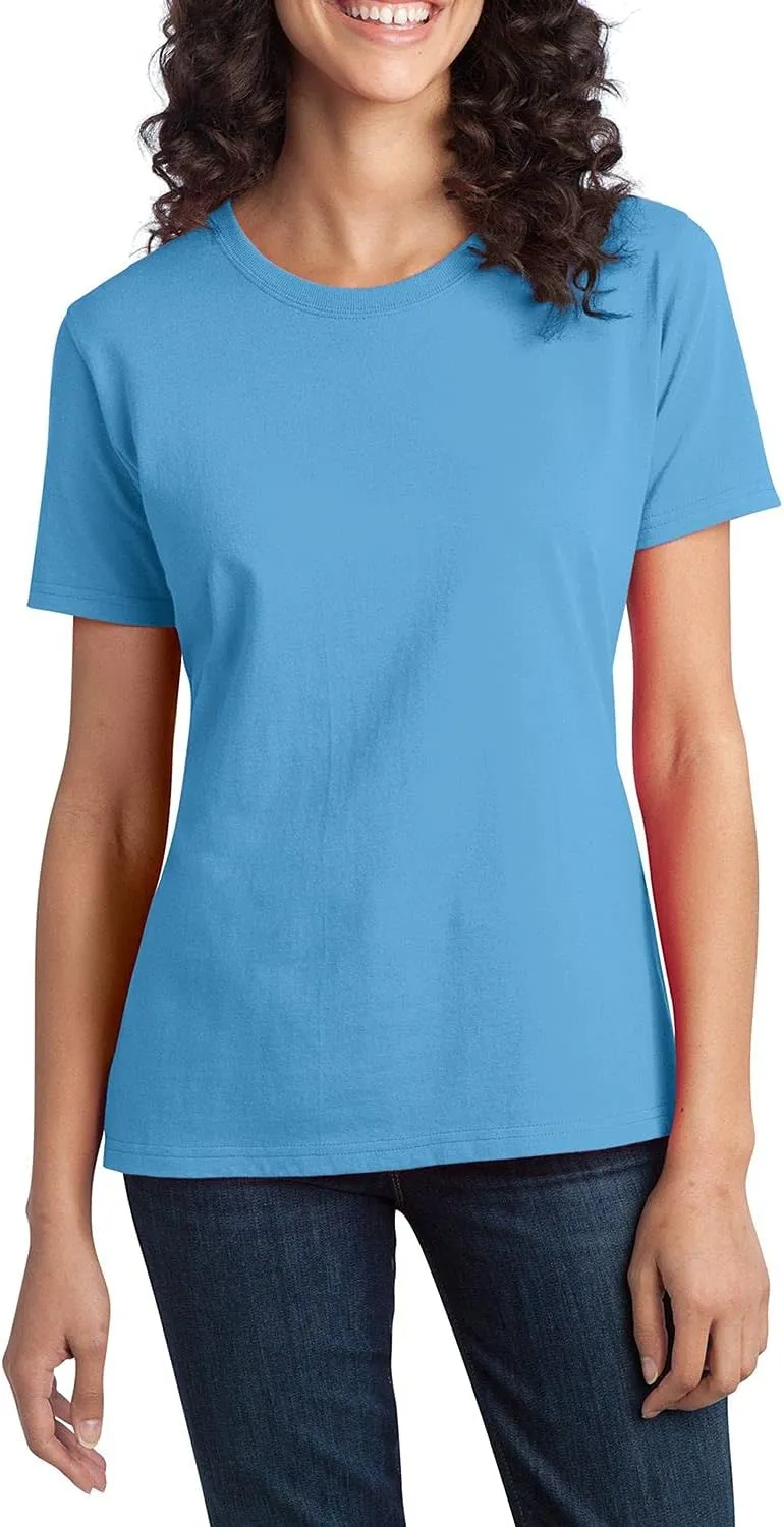 JustBlanks Womens Perfect Durable Short Sleeves T-Shirts 100% Cotton Ring Spun Tee