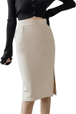 Korean High Wiast Office Skirt Women Summer Bodycon Long Skirts Elegant Midi Pencil Skirt