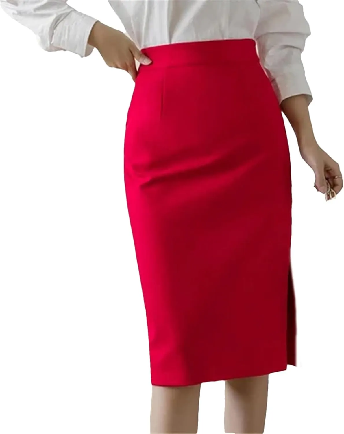 Korean High Wiast Office Skirt Women Summer Bodycon Long Skirts Elegant Midi Pencil Skirt