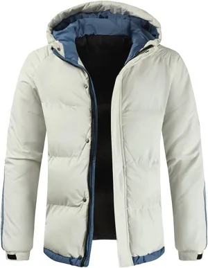 Men Thin Jacket Mens Autumn And Winter Fashion Casual Solid Color Padded Warm Cotton Coat Cotton Jackets Mens