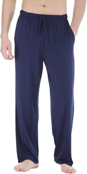 Mens Pajama Pants - Viscose Made from Bamboo, Soft Sleep Pants Comfy Drawstring Lounge Bottom with Pockets Sweatpants