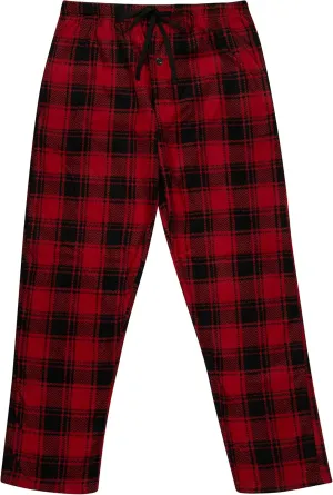 Men's Super Soft Plaid Fleece Pajama Pants - Cozy Lounge Pants with Convenient Pockets