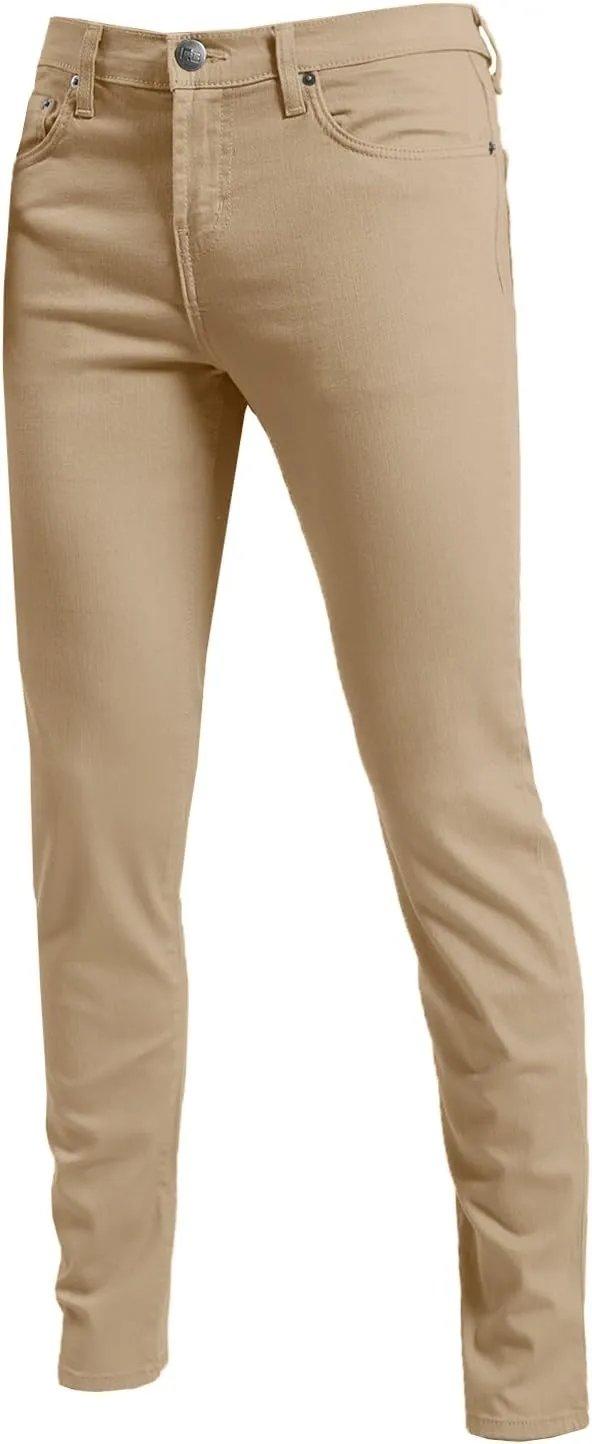NE PEOPLE Mens Basic Classic Solid Color Skinny Fitted Stretch Jeans (26-40)