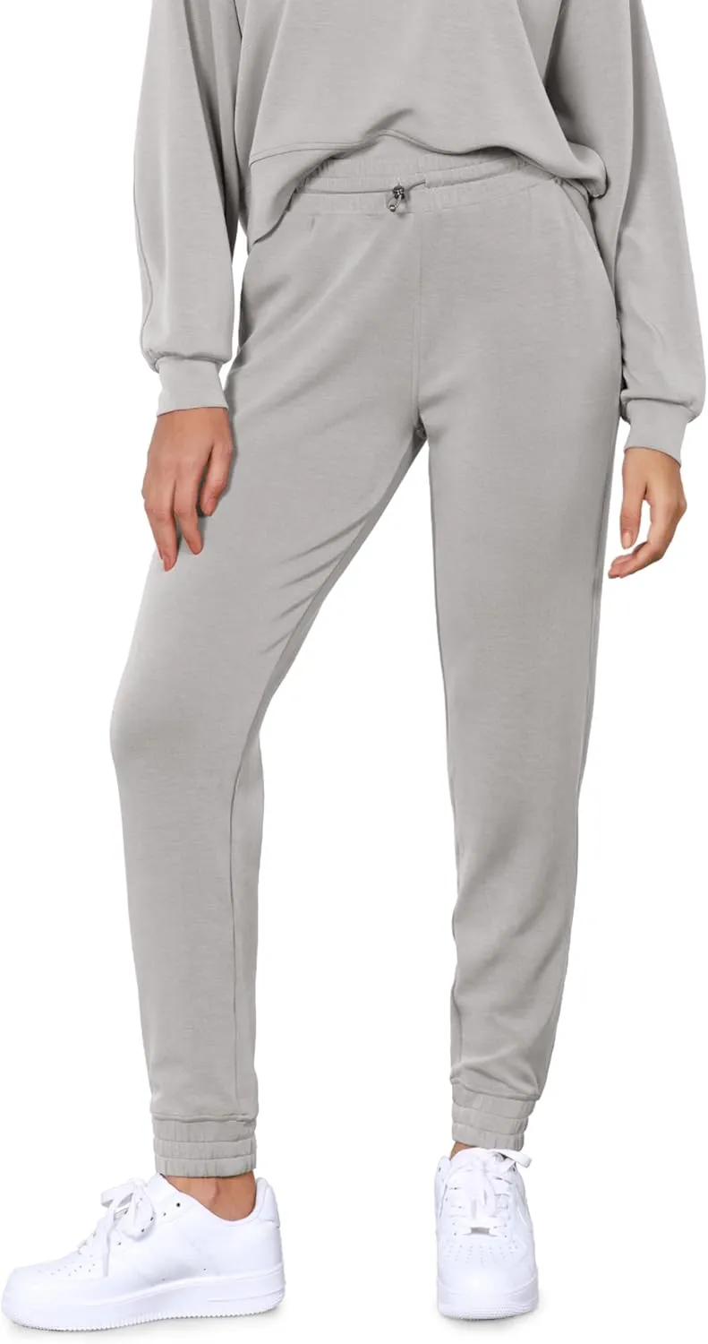 ODODOS Women's Modal Soft Jogger Pants with Pockets Adjustable Shockcord High Waist Sweatpants Casual Lounge Pants