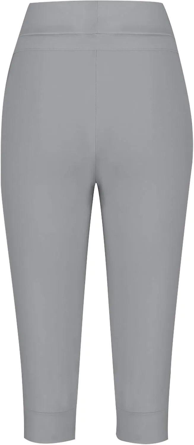 RKSTN Women's Yoga Pants Stretchy Soft Drawstring Workout Capri Pants Outdoor Athletic Causal Capris with Pockets