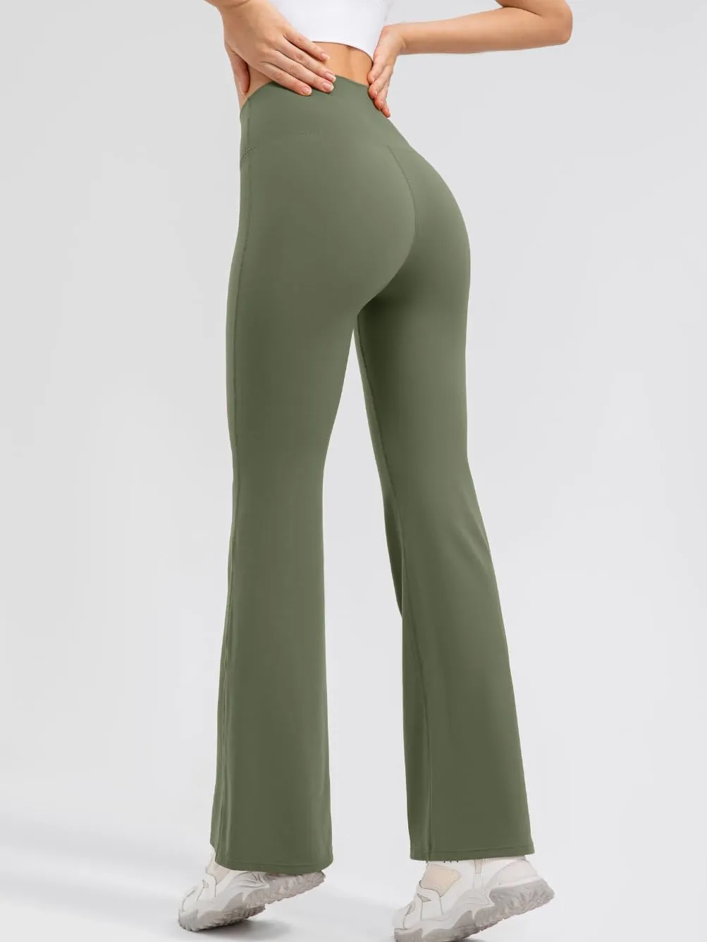 Soft High Waisted Flare Leggings for Women