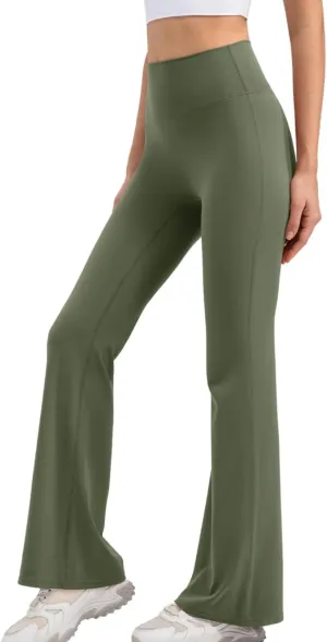 Soft High Waisted Flare Leggings for Women