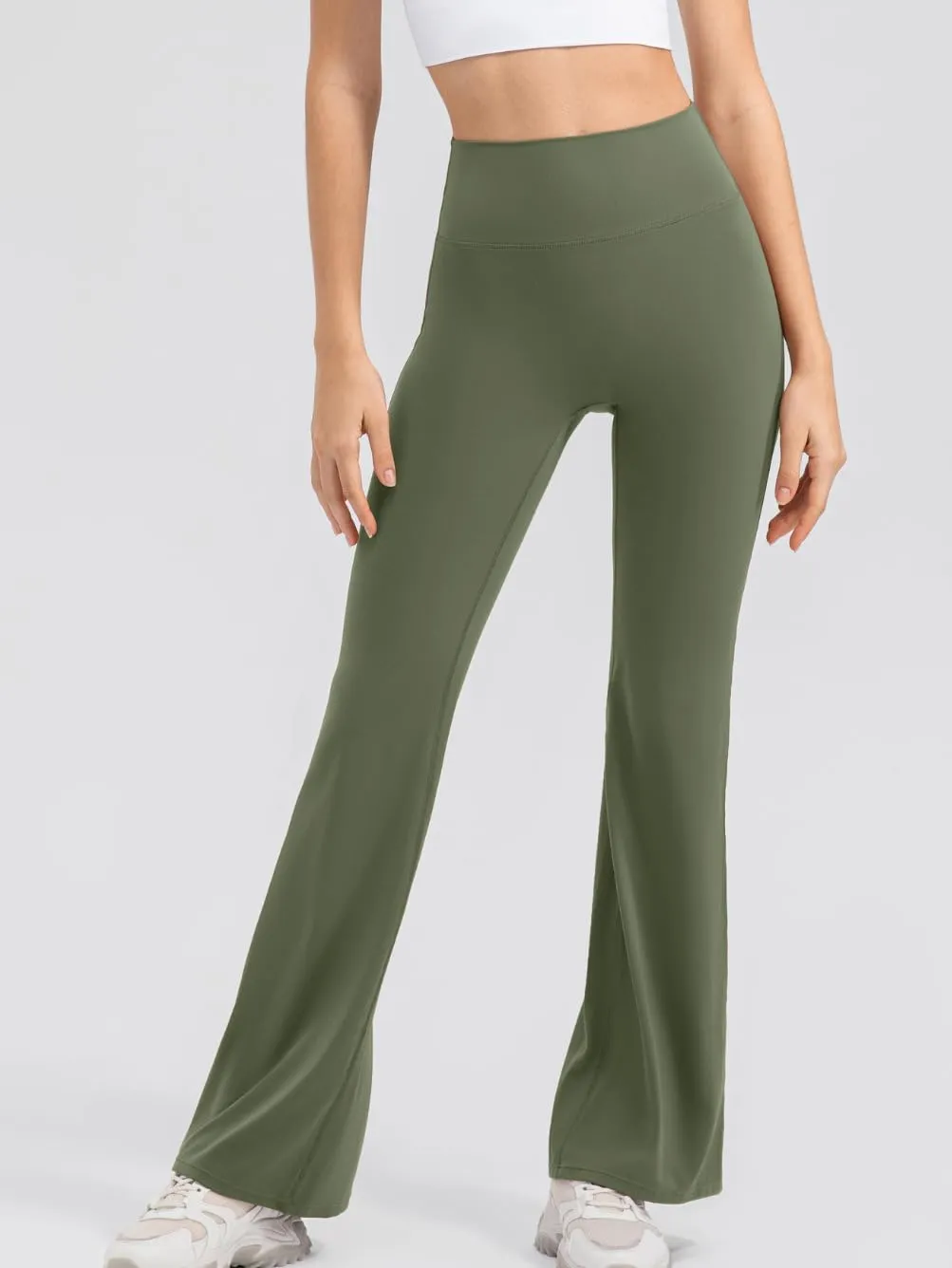 Soft High Waisted Flare Leggings for Women