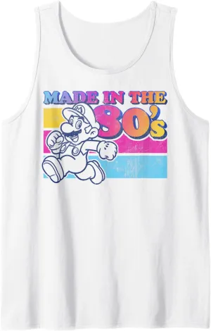 Super Mario Made In The 80's Retro Gradient Color Fade Tank Top