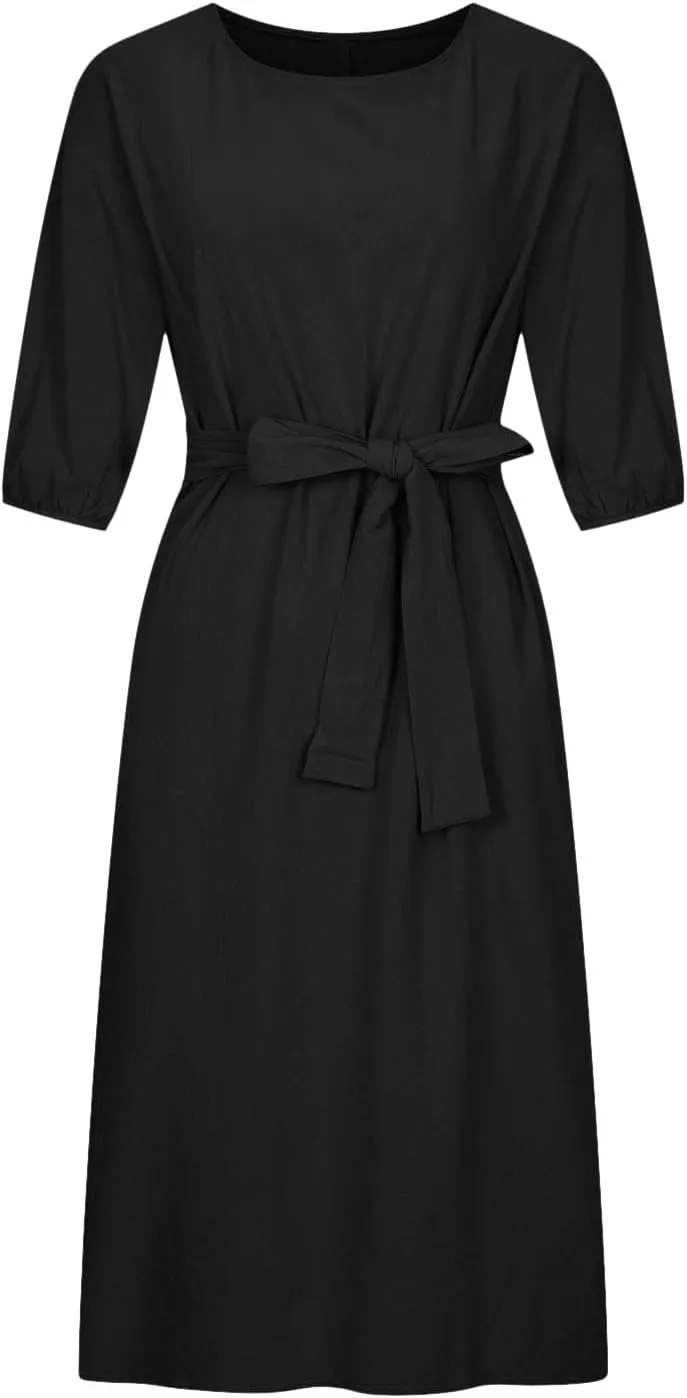 TARIENDY Vacation Dresses for Women 2025,Womens Plus Size Lace Up Dress Short Sleeve Dresses Summer Business Casual Outfits