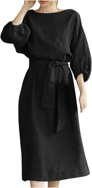 TARIENDY Vacation Dresses for Women 2025,Womens Plus Size Lace Up Dress Short Sleeve Dresses Summer Business Casual Outfits