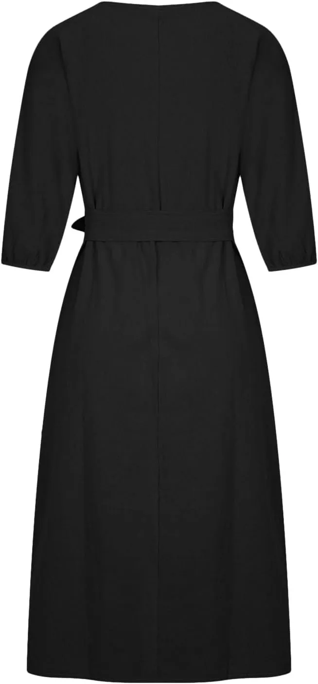 TARIENDY Vacation Dresses for Women 2025,Womens Plus Size Lace Up Dress Short Sleeve Dresses Summer Business Casual Outfits