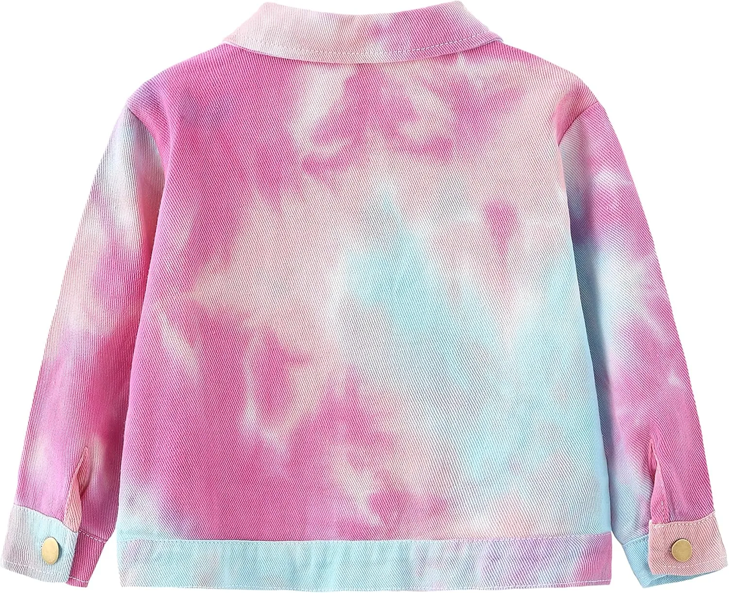 Toddler Baby Boys Girls Fall Clothes Thin Denim Jackets Kids Tie Dye Ripped Jeans Coats Button Down Outerwear